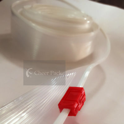 ポリ塩化ビニール袋、カスタマイズされる色のための専門の小型赤いジップ ロック式のジッパー