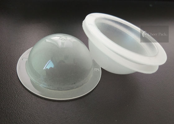 透明な色は小型カプセルのパックPPの物質的な円形の底をごしごし洗います