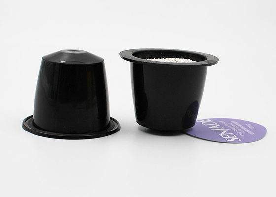 黒28.5mmの6gヒート シールのふたのNespressoのコーヒー カプセル