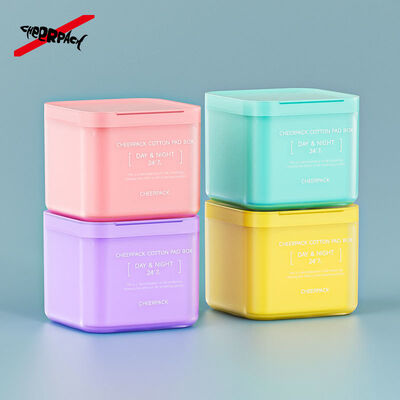 品質  100 Sheet Skincare Cotton Pad Box 2.0 Bulk Order Plastic Jars with Removable PP Liner Food Grade for Cosmetic Brands/OEM 工場