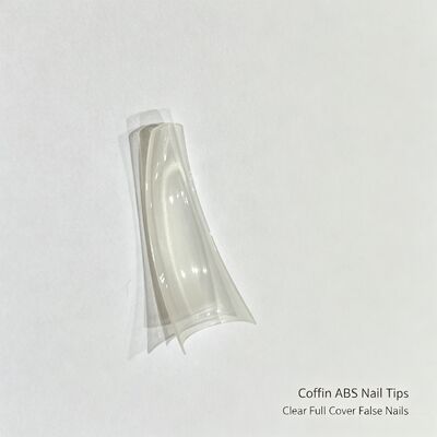 品質  Coffin ABS Nail Tips, Clear Full Cover False Nails for Salon Nail Extension DIY Nail Art and Bulk Supply 工場