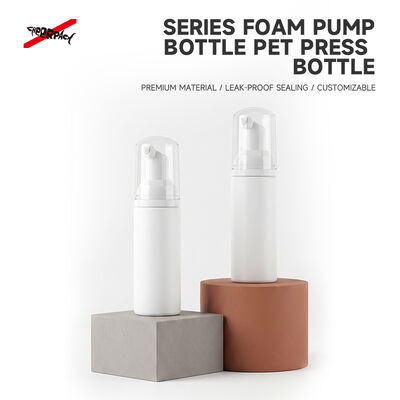 品質  60ml Empty White PET Foam Pump Bottle Refillable Facial Foam Dispenser Custom Cosmetic Foaming Soap Packaging Container 工場