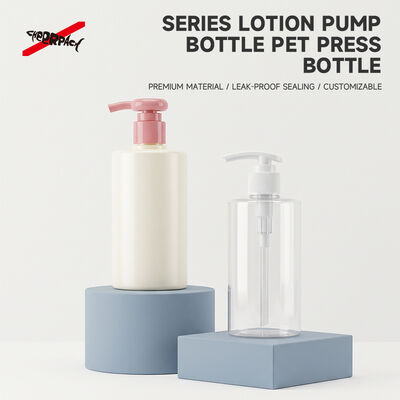 品質  250ml 300ml 500ml PET Lotion Pump Bottle | Cosmetic Shampoo Packaging Supplier | Multi-size cylinder PET bottle, 24 thread neck, leak-proof. Custom color & logo for shampoo, body wash, skincare liquid 工場