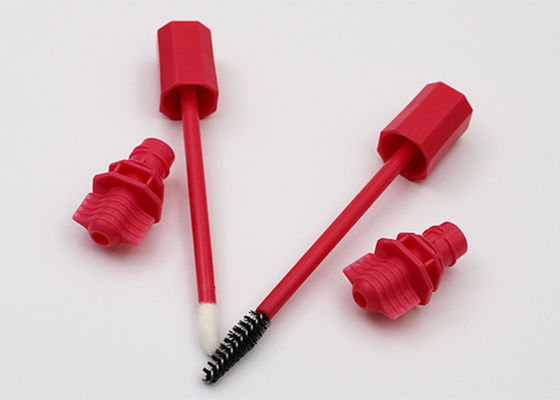 品質  Red Plastic Spout Nozzle With Brush For Lipstick Sacket Or Mascara Bag 工場