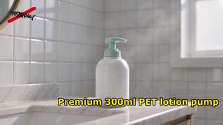 300ml PETプラスチックローションポンプボトル、シャンプー&ボディウォッシュ用43スレッド化粧品包装ボトル