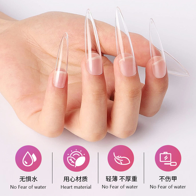 500PCS半分カバー偽の釘の先端のABS自然な11のサイズの女性French Acrylic Artificial Tip