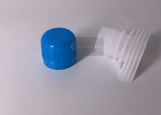 青い色のPE材料を模倣する柔軟材包装の口の帽子の注入