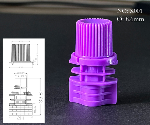 8.6mm 内径 プラスチックスプートキャップ PE素材製 スプートポーチ用