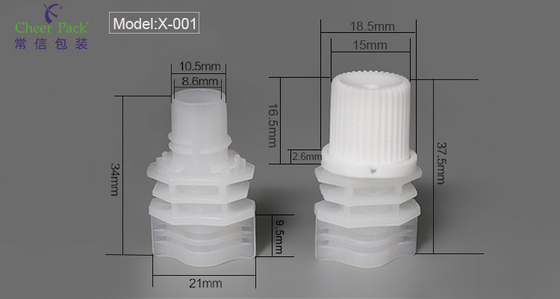 8.6mm プラスチックスプートキャップ ソーヤミルク袋のパッケージングに使用