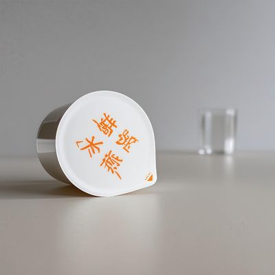 食品包装用65ml PP/PSプラスチックカップ、アルミ箔蓋付き