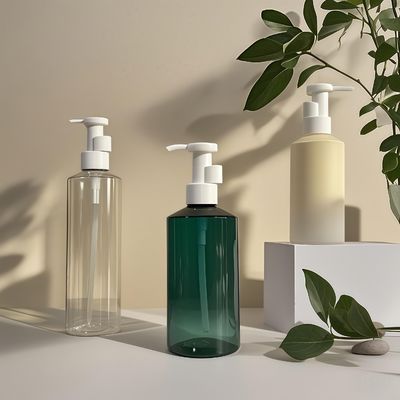 化粧品包装用300ml-500ml PETシリンダー型ローションポンプボトル、ロゴ印刷カスタマイズ可能