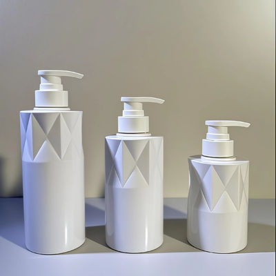 ガラスのような形状のPET化粧品ボトル、プッシュポンプ付き、カスタムロゴ、5000個MOQ、15～35日納期