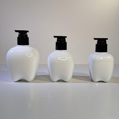 100-250ml 歯の形 プレスポンプ付き プラスチックボトル 手洗い用 ヘアローション ハンドサニタイザー オーダーメイド ロゴ