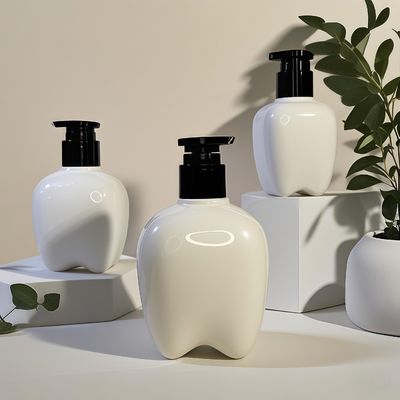 100-250ml 歯の形 プレスポンプ付き プラスチックボトル 手洗い用 ヘアローション ハンドサニタイザー オーダーメイド ロゴ