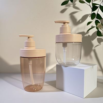 精油シャンプーとローションのためのプレスポンプ付き400ml500mlPETプラスチック化粧品ボトル