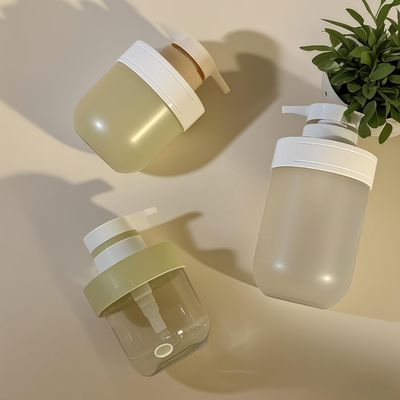 PETプラスチック化粧品ボトル 300-500ml ポンプシールと肩カバー