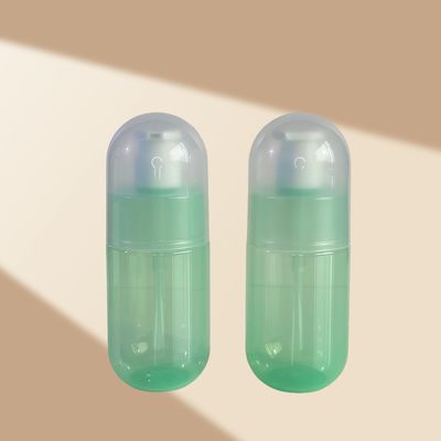 300ml 容量 透明グリーン PET ポンプディスペンサーボトル 化粧品ローション用 カスタムロゴ付き