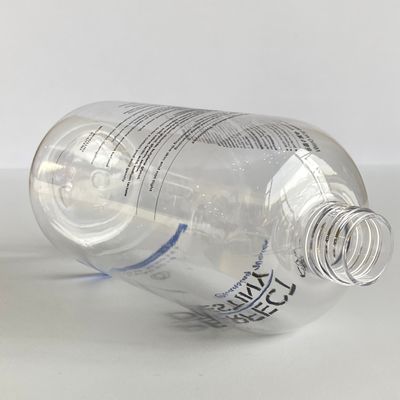 シャンプーとボディウォッシュ用のフリップトップキャップ付きカスタム印刷されたPETプラスチックシリンダーローションボトル