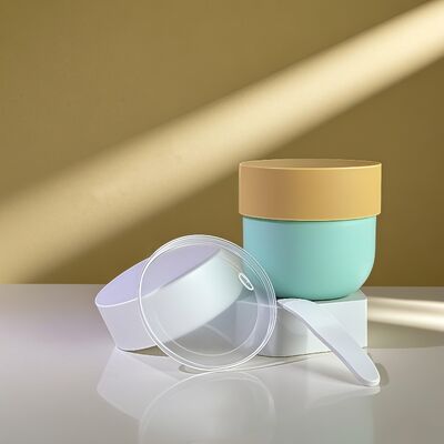 食品グレードのPPプラスチック容器 螺旋トップとUVプリントラベル 150-500ml 化粧品 顔と体クリーム (チアパック)