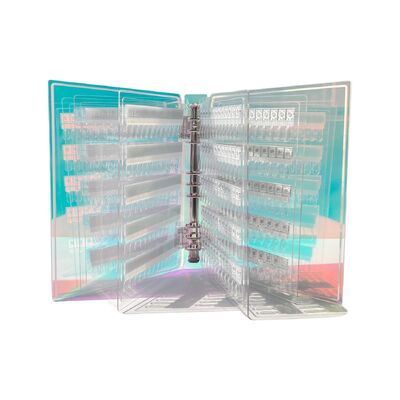 取り外し可能なアクリル製マグネットネイルアートディスプレイボード グラデーションカラー 120/180/240色 ネイルチップ用プラスチックツール ネイルジェル ネイル用品