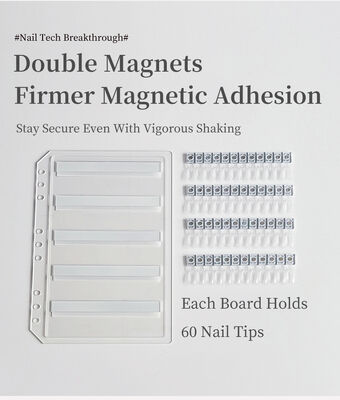 取り外し可能なアクリル製マグネットネイルアートディスプレイボード グラデーションカラー 120/180/240色 ネイルチップ用プラスチックツール ネイルジェル ネイル用品