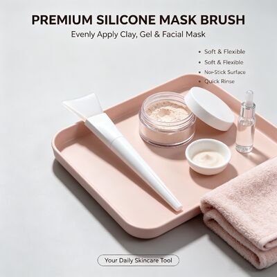 ソフトシリコンフェイスマスクアプリケーターブラシシリコンハンドルスキンケアクリーム再利用可能な化粧品へらフェイシャルマスク混合適用