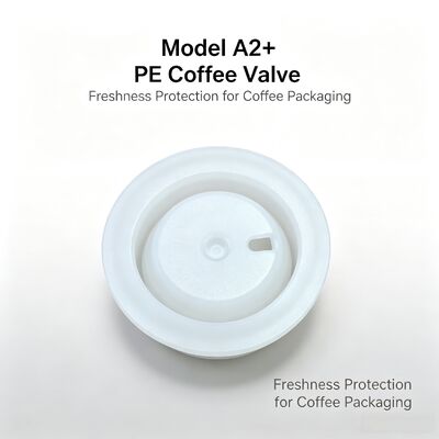 コーヒー袋・軟包装用 モデルA2+ PE製コーヒー用ワンウェイ排気バルブ