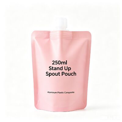 250 ミリリットルスタンドアップスパウトポーチアルミプラスチック複合バッグフリップトップキャップ柔軟な飲料食品包装